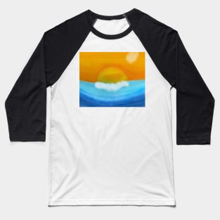 Sunset Ocean Baseball T-Shirt